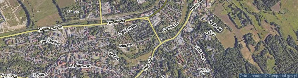 Zdjęcie satelitarne Mieszka I ul.